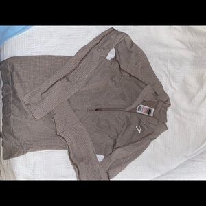 Gymshark half zip brown
